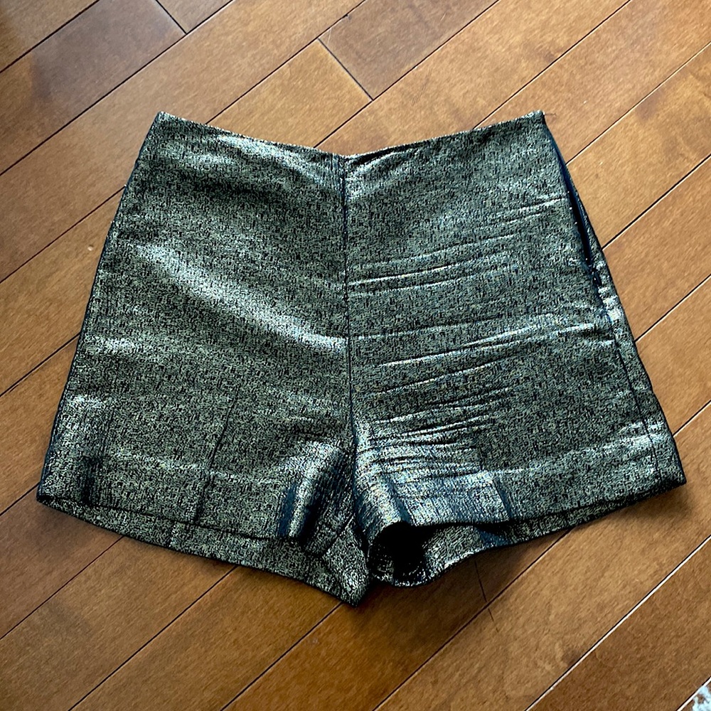 DVF mini gold shorts
